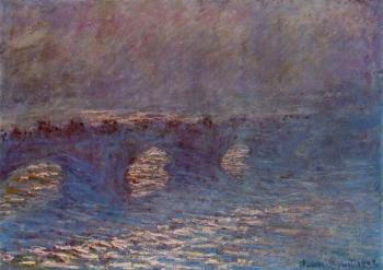 Claude Oscar Monet : Waterloo Bridge, Effect of Sun in the Mist